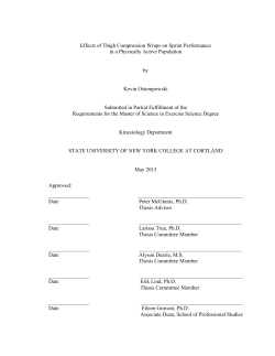 Effects of Thigh Compression Wraps on Sprint Performance in a