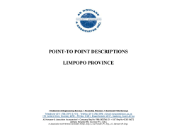 POINT-TO POINT DESCRIPTIONS LIMPOPO PROVINCE