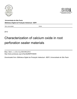Characterization of calcium oxide in root perforation