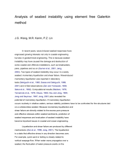 Analysis of seabed instability using element free Galerkin method