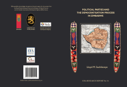 Political Parties and the Democratisation Process in Zimbabwe