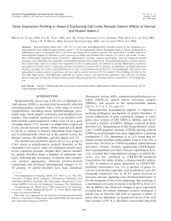Gene Expression Profiling in Ataxin