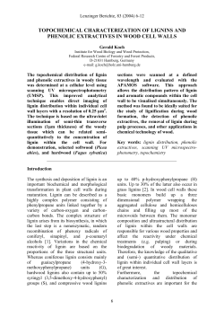 topochemical characterization of lignins and phenolic