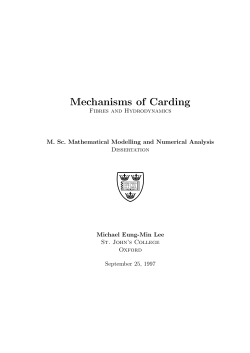 Mechanisms of Carding - The Mathematical Institute, University of