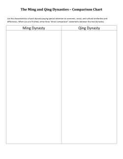 Ming Dynasty Qing Dynasty