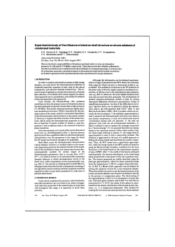Experimental study of the influence of electron shell structure