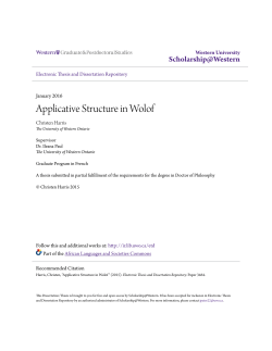 Applicative Structure in Wolof
