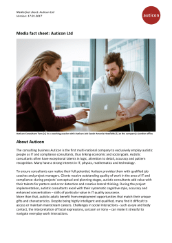 Media fact sheet: Auticon Ltd About Auticon
