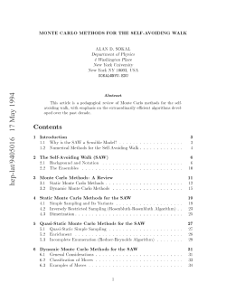 Monte Carlo Methods for the Self