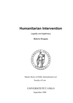 Humanitarian Intervention