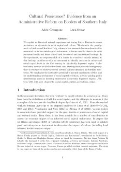 Cultural Persistence? Evidence from an Administrative Reform on