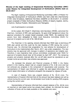 EMC - National Horticulture Mission