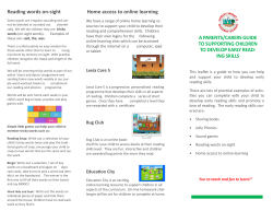 A PARENTS/CARERS GUIDE TO SUPPORTING CHILDREN TO