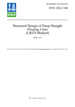 DNV-OS-C106: Structural Design of Deep Draught Floating Units