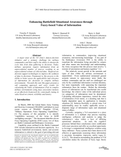Enhancing Battlefield Situational Awareness through Fuzzy
