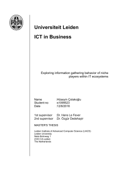 Exploring information gathering behavior of niche players