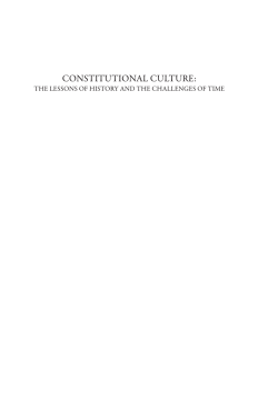 CONSTITUTIONAL CULTURE: