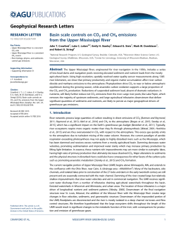 Basin scale controls on CO2 and CH4 emissions from the Upper