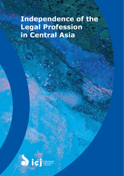 Independence of the Legal Profession in Central Asia