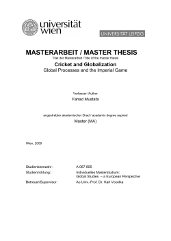 masterarbeit / master thesis - E