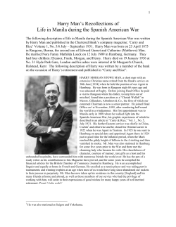 Harry Man`s recollections of the Spanish