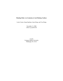 An Evaluation of Anti-Phishing Toolbars