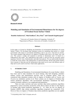 Modeling and Simulation of Environmental Disturbances for Six