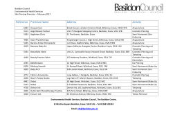 Basildon Council - Skin Piercing Register