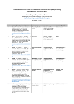 Comprehensive compilation of Randomized Controlled Trials (RCTs