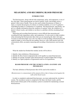 measuring and recording blood pressure