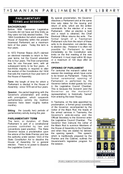 Parliamentary Terms and Sessions