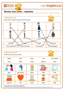 Romeo and Juliet &ndash; ANSWERS - LearnEnglish Kids
