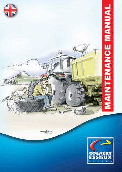 coalert essieux - maintenace manual