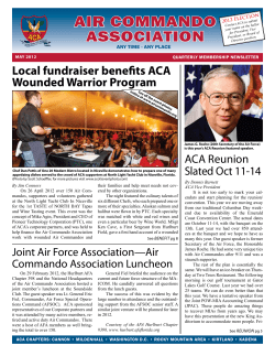 Letters - Air Commando Association