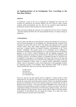 An Implementation of an Earthquake Test, According to the Sine