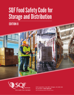 SQF Food Safety Code for Storage and Distribution