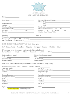 New Patient Packet