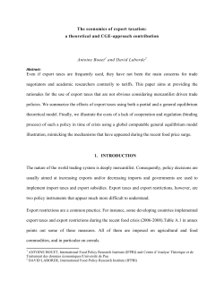 The economics of export taxation: a theoretical and CGE