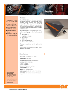 Spec Sheet - AR - RF Microwave Instrumentation