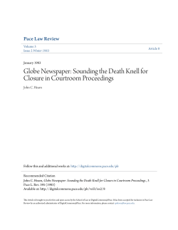 Sounding the Death Knell for Closure in Courtroom Proceedings