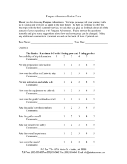 Post-Trip Feedback Form