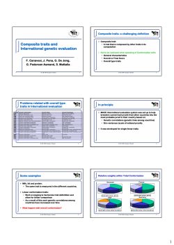 Composite traits and International genetic evaluation