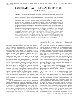 candidate cave entrances on mars