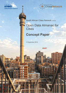 Concept Paper - SA Cities Network