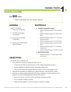 Introduction to the PSAT