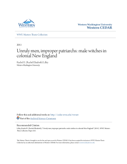 Unruly men, improper patriarchs: male witches in