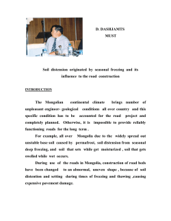 D. DASHJAMTS MUST Soil distension originated by seasonal