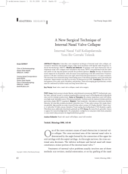 A New Surgical Technique of Internal Nasal Valve Collapse