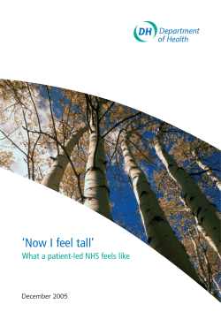Now I feel tall - What a patient-led NHS feels like