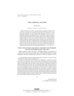 Trade, Institutions, and Credit